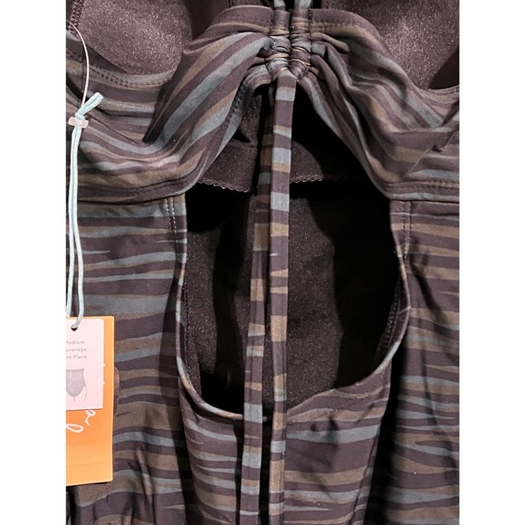 NWT Kona Sol Women's Dark Green High Coverage One Piece Swimsuit - S - Picture 4 of 8